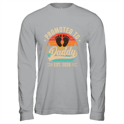Promoted To Daddy Est 2026 Grandparents Baby Announcement Shirt & Hoodie | siriusteestore