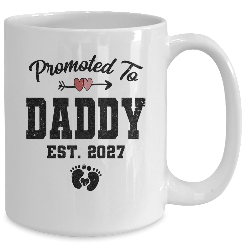 Promoted To Daddy Est 2027 First Time Fathers Day Mug | siriusteestore