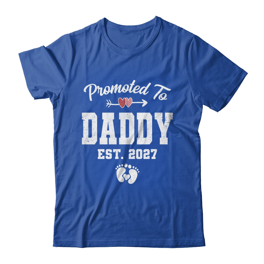 Promoted To Daddy Est 2027 Funny First Time Fathers Day Shirt & Hoodie | siriusteestore