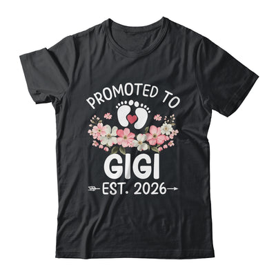 Promoted To Gigi 2026 First Time Floral New Gigi Shirt & Hoodie | siriusteestore