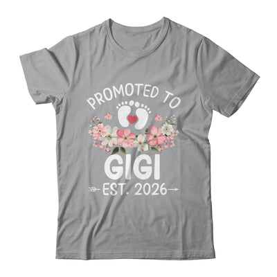 Promoted To Gigi 2026 First Time Floral New Gigi Shirt & Hoodie | siriusteestore