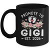 Promoted To Gigi 2026 First Time Floral New Gigi Mug | siriusteestore