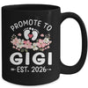 Promoted To Gigi 2026 First Time Floral New Gigi Mug | siriusteestore