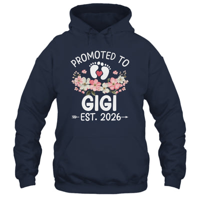 Promoted To Gigi 2026 First Time Floral New Gigi Shirt & Hoodie | siriusteestore