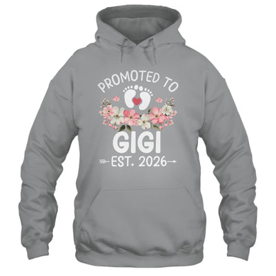 Promoted To Gigi 2026 First Time Floral New Gigi Shirt & Hoodie | siriusteestore