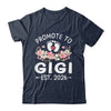 Promoted To Gigi 2026 First Time Floral New Gigi Shirt & Hoodie | siriusteestore