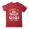 Promoted To Gigi 2026 First Time Floral New Gigi Shirt & Hoodie | siriusteestore