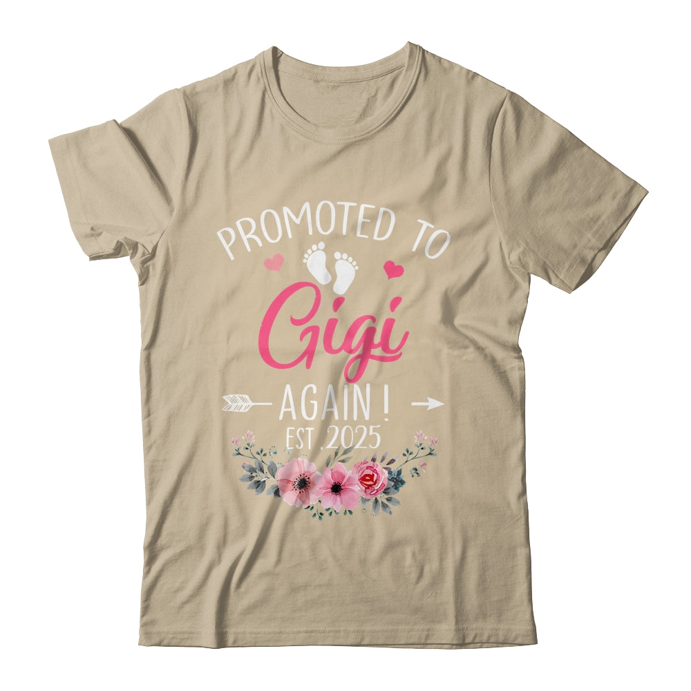 Promoted To Gigi Again Est 2025 Mothers Day Shirt & Tank Top | siriusteestore
