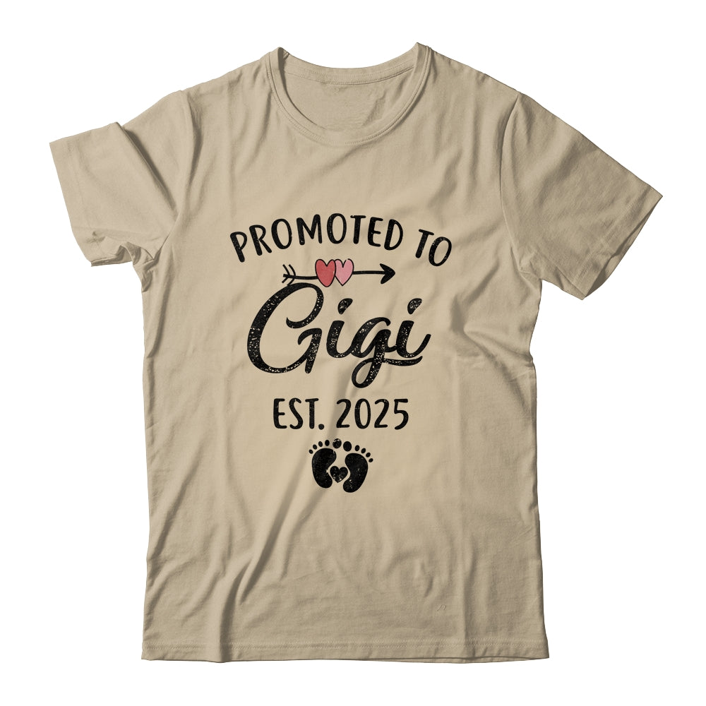 Promoted To Gigi Est 2025 First Time Mothers Day Shirt & Tank Top | siriusteestore