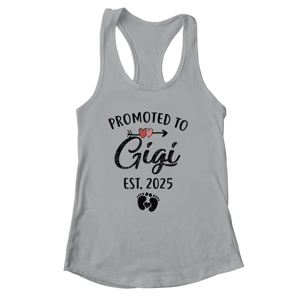 Promoted To Gigi Est 2025 First Time Mothers Day Shirt & Tank Top | siriusteestore