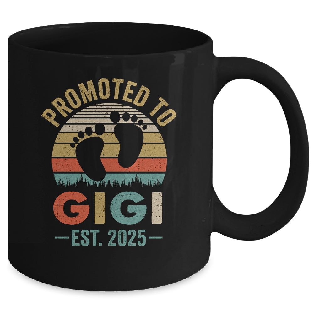 Promoted To Gigi Est 2025 Mothers Day Vintage Mug | siriusteestore