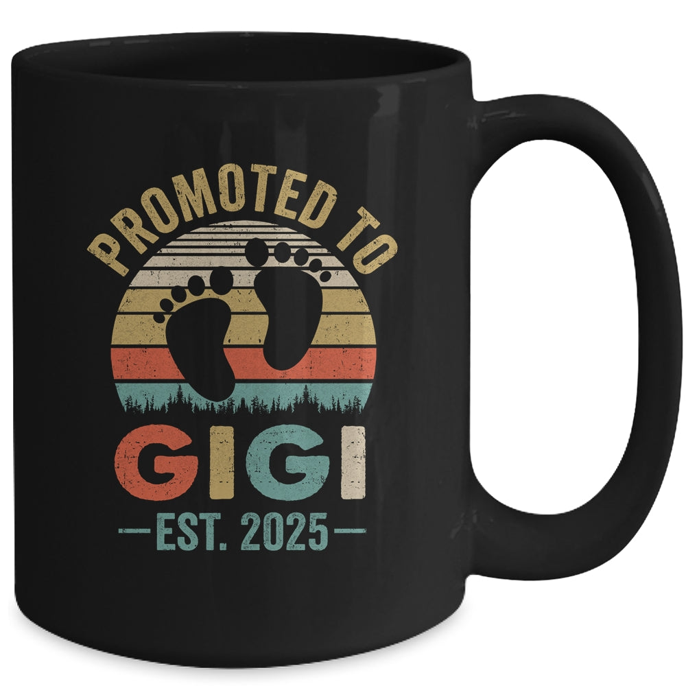 Promoted To Gigi Est 2025 Mothers Day Vintage Mug | siriusteestore