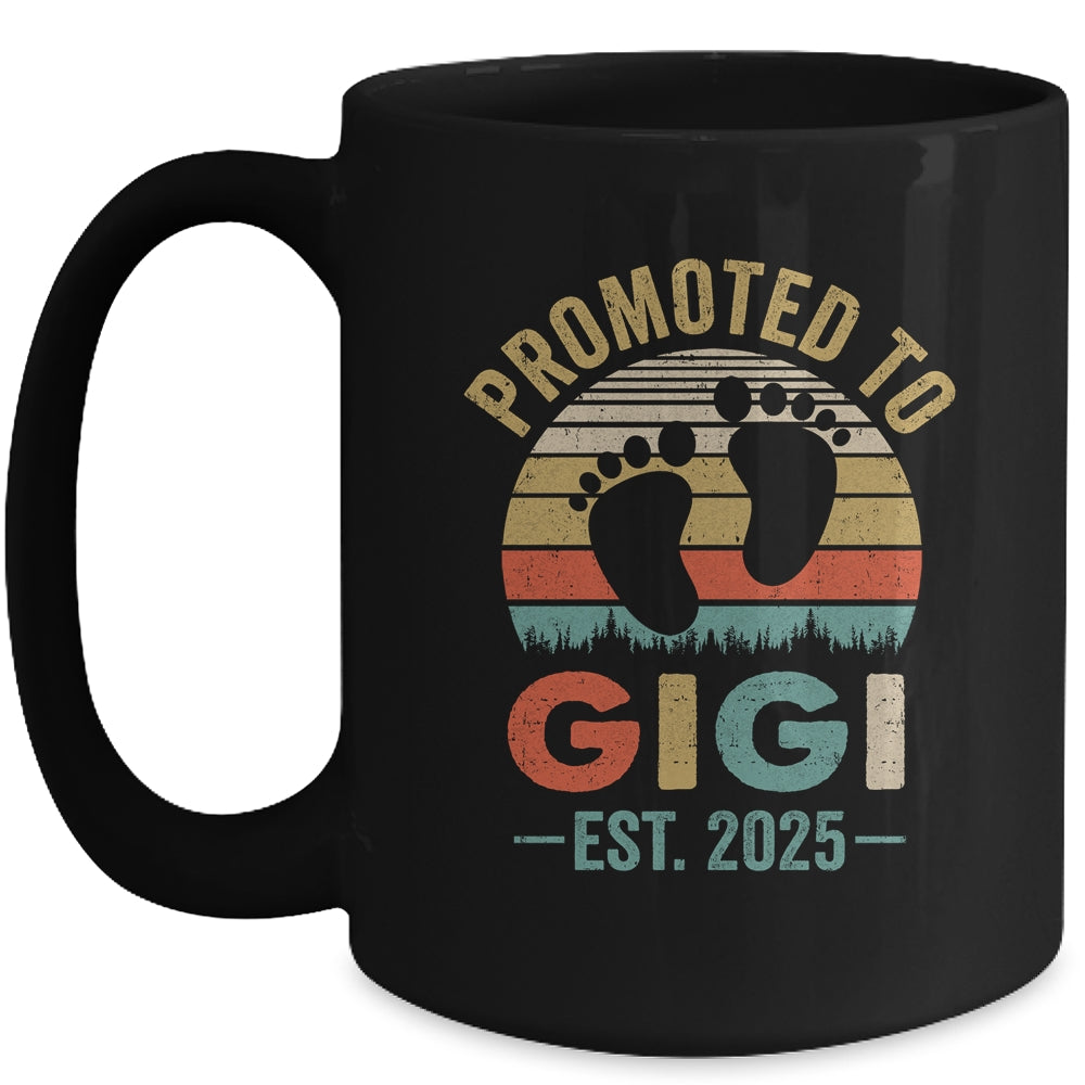 Promoted To Gigi Est 2025 Mothers Day Vintage Mug | siriusteestore