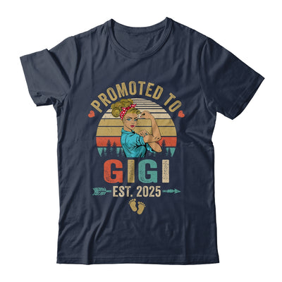 Promoted To Gigi Est 2025 Retro First Time Gigi Shirt & Tank Top | siriusteestore