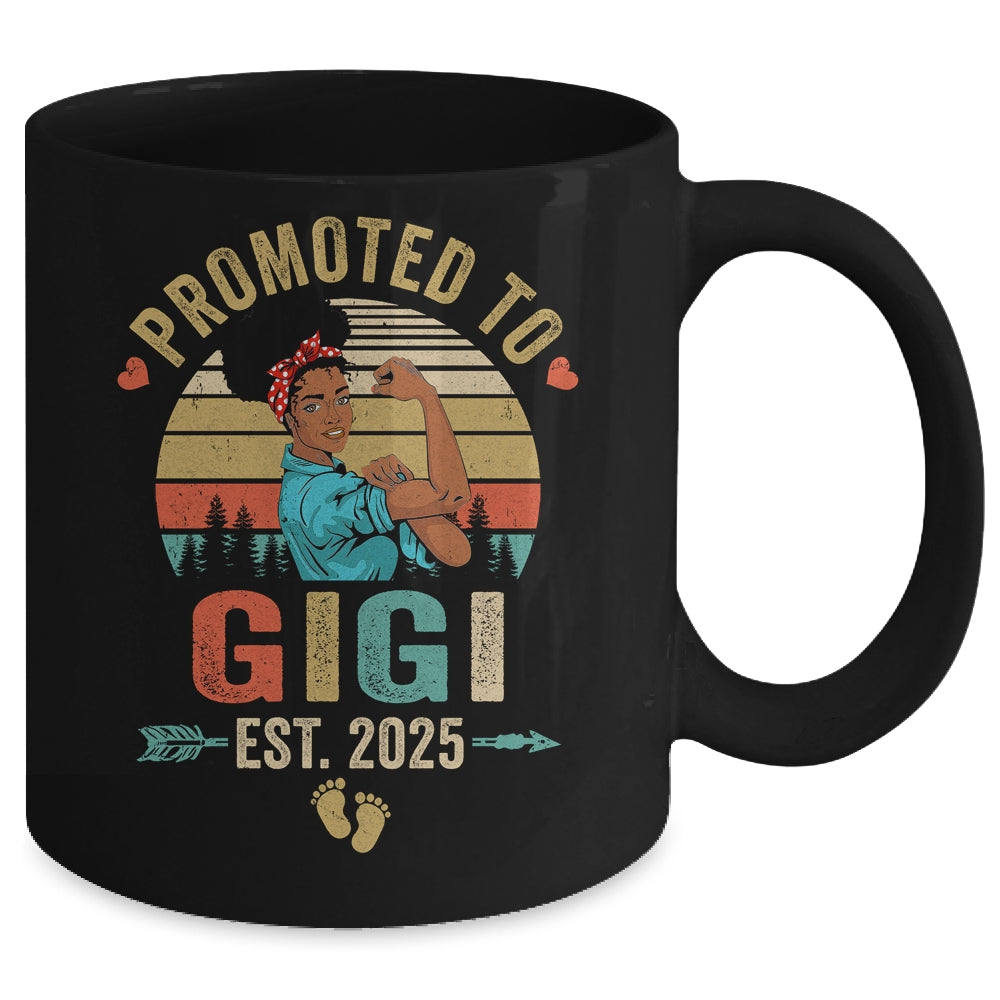 Promoted To Gigi Est 2025 Vintage First Time Gigi Mug | siriusteestore
