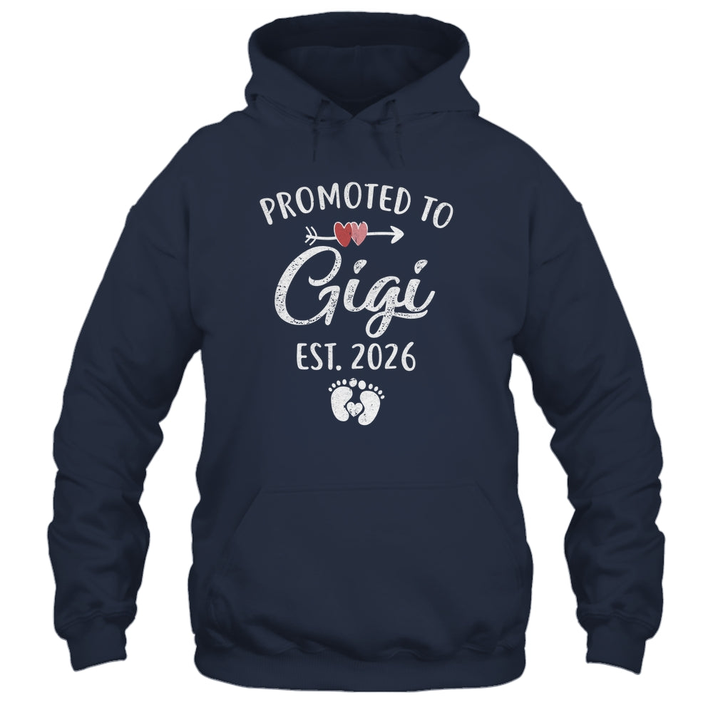 Promoted To Gigi Est 2026 Funny First Time Mothers Day Shirt & Hoodie | siriusteestore