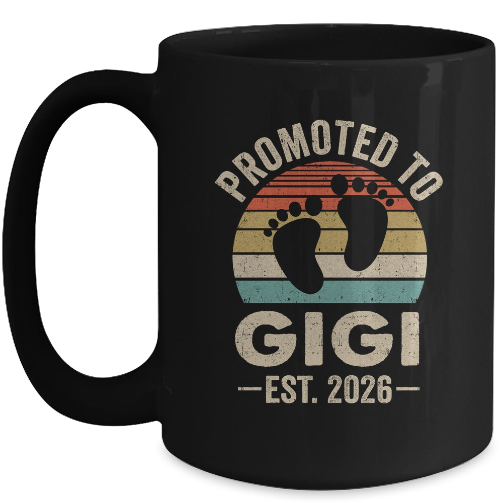 Promoted To Gigi Est 2026 Mothers Day Vintage Mug | siriusteestore