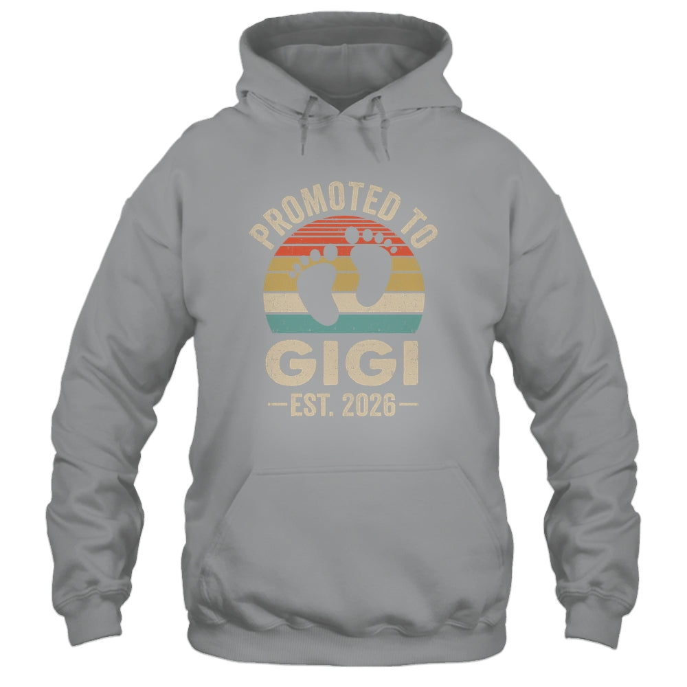 Promoted To Gigi Est 2026 Mothers Day Vintage Shirt & Hoodie | siriusteestore
