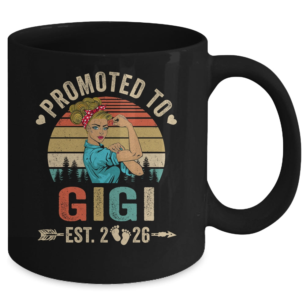 Promoted To Gigi Est 2026 Retro First Time Gigi Mug | siriusteestore