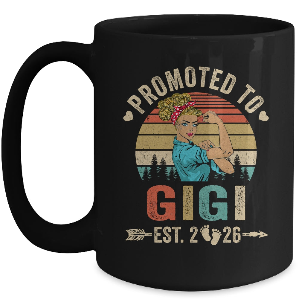 Promoted To Gigi Est 2026 Retro First Time Gigi Mug | siriusteestore