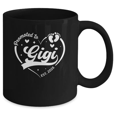 Promoted To Gigi Est 2026 Soon To Be New Grandmom Heart Mug | siriusteestore