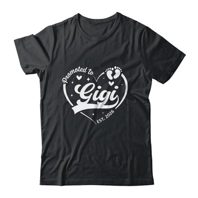 Promoted To Gigi Est 2026 Soon To Be New Grandmom Heart Shirt & Tank Top | siriusteestore