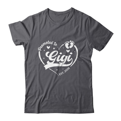 Promoted To Gigi Est 2026 Soon To Be New Grandmom Heart Shirt & Tank Top | siriusteestore