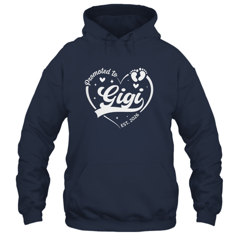 Promoted To Gigi Est 2026 Soon To Be New Grandmom Heart Shirt & Tank Top | siriusteestore