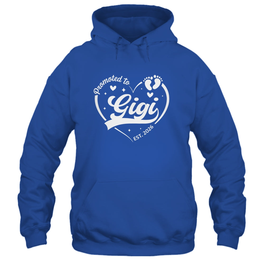 Promoted To Gigi Est 2026 Soon To Be New Grandmom Heart Shirt & Tank Top | siriusteestore