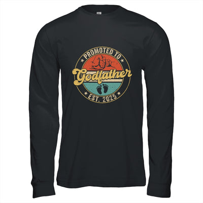Promoted To Godfather 2025 Pregnancy New First Uncle Retro Shirt & Hoodie | siriusteestore