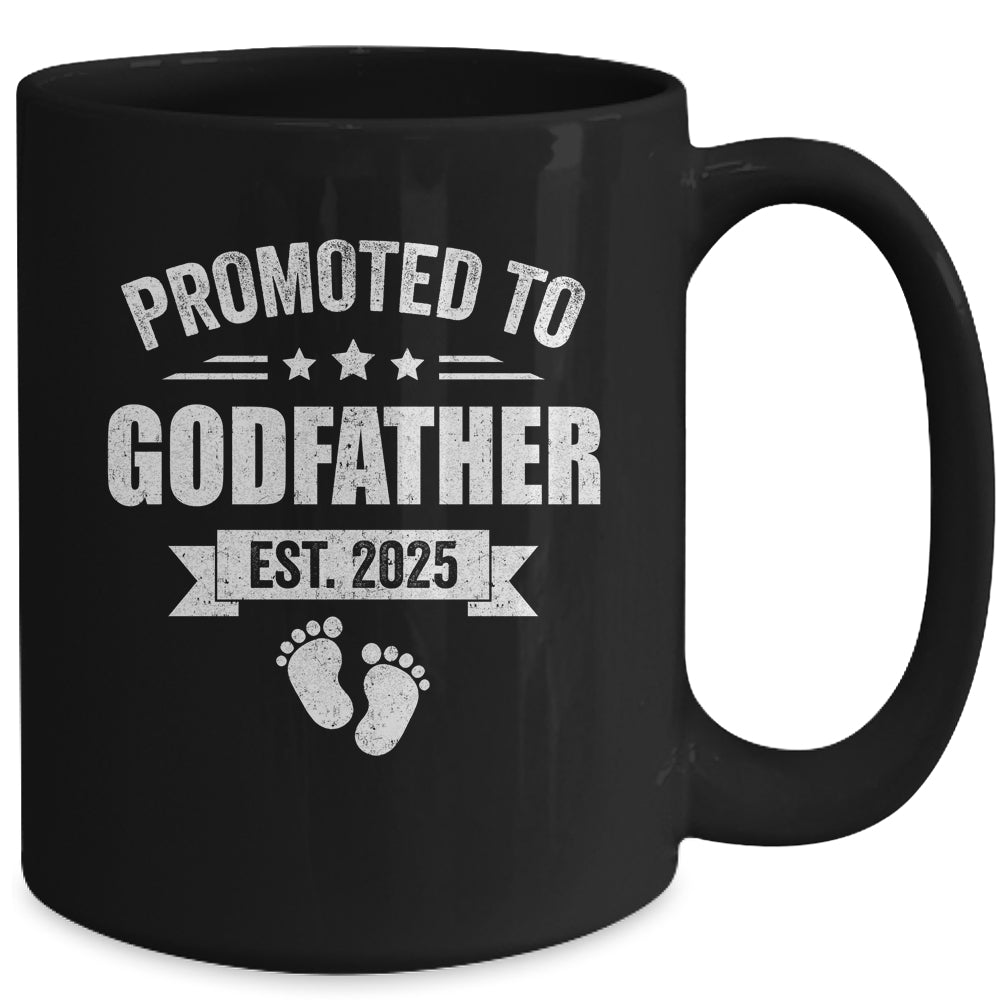 Promoted To Godfather Est 2025 Fathers Day First Time New Mug | siriusteestore