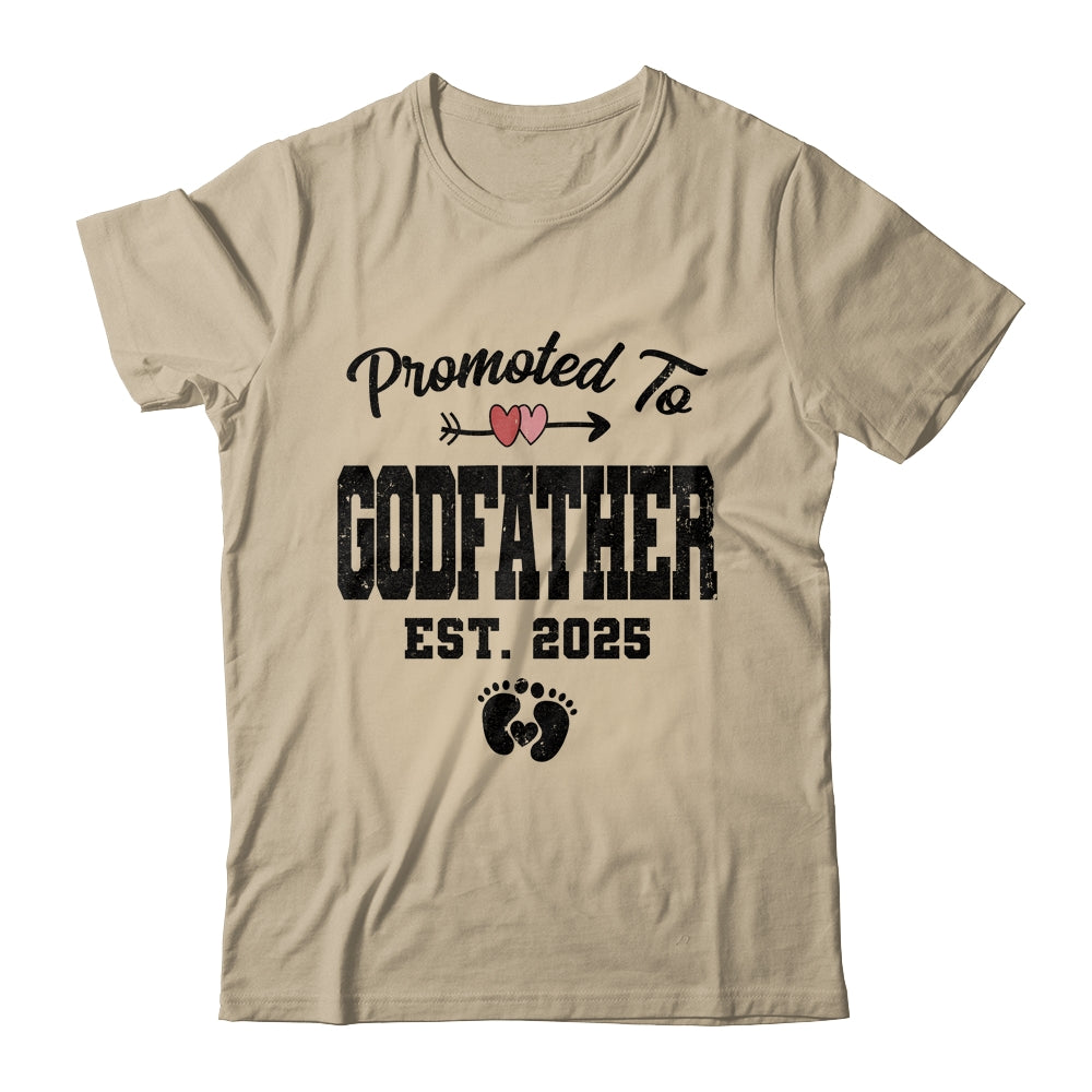 Promoted To Godfather Est 2025 First Time Fathers Day Shirt & Hoodie | siriusteestore