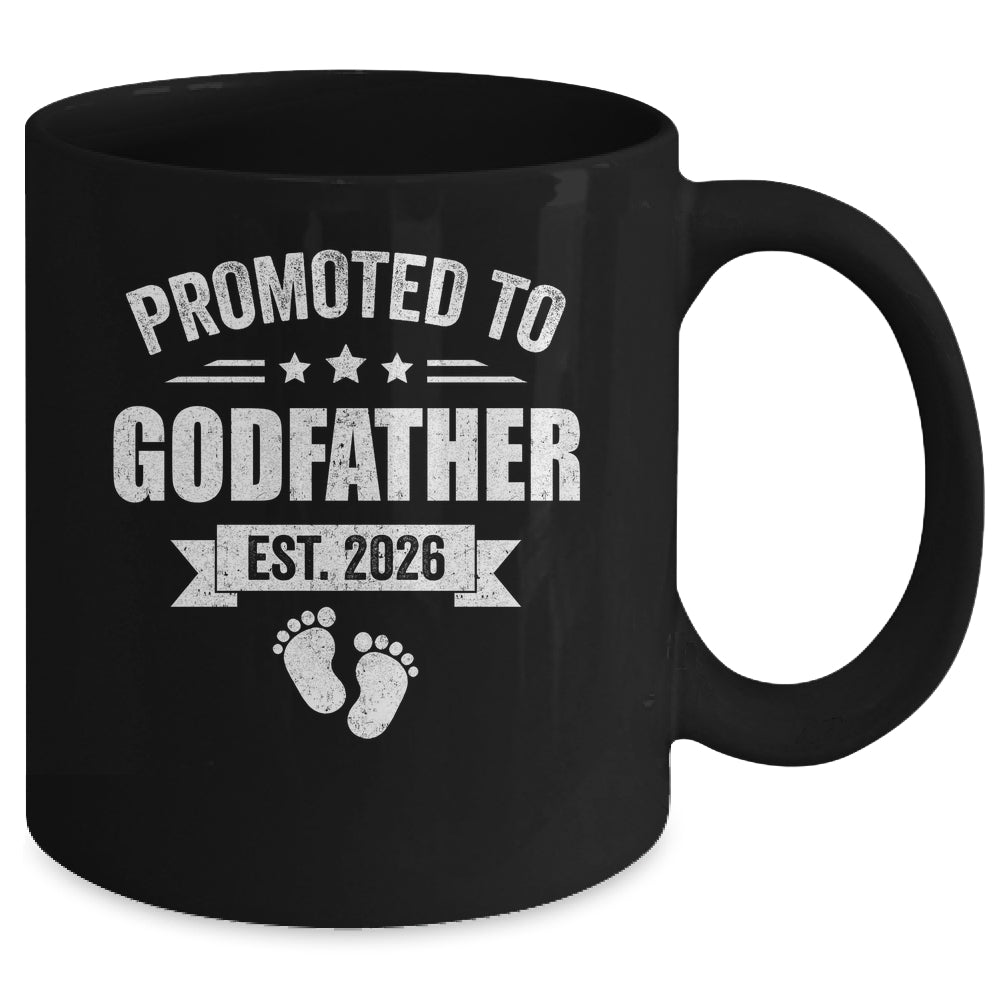 Promoted To Godfather Est 2026 Fathers Day First Time New Mug | siriusteestore