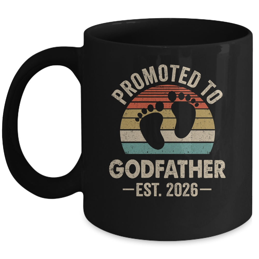Promoted To Godfather Est 2026 Fathers Day Vintage Mug | siriusteestore