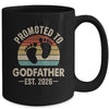 Promoted To Godfather Est 2026 Fathers Day Vintage Mug | siriusteestore