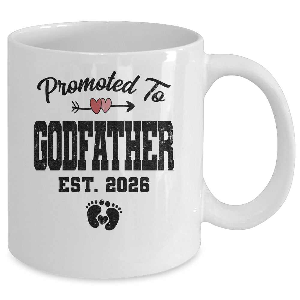 Promoted To Godfather Est 2026 First Time Fathers Day Mug | siriusteestore