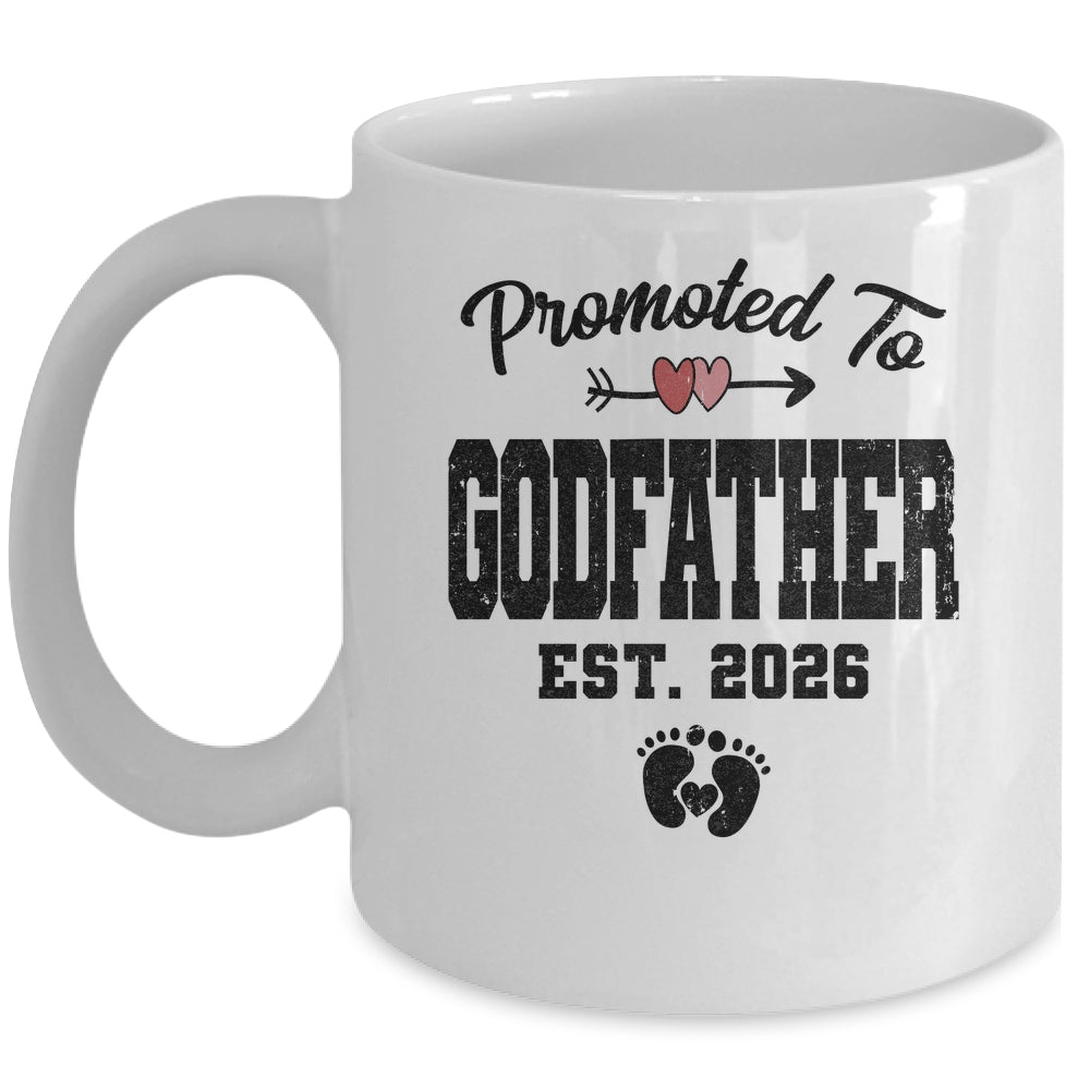 Promoted To Godfather Est 2026 First Time Fathers Day Mug | siriusteestore