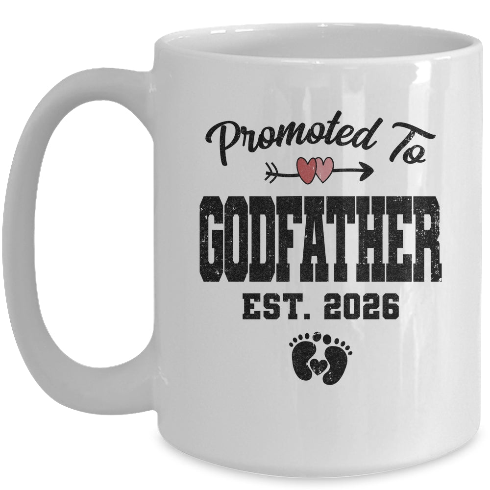 Promoted To Godfather Est 2026 First Time Fathers Day Mug | siriusteestore