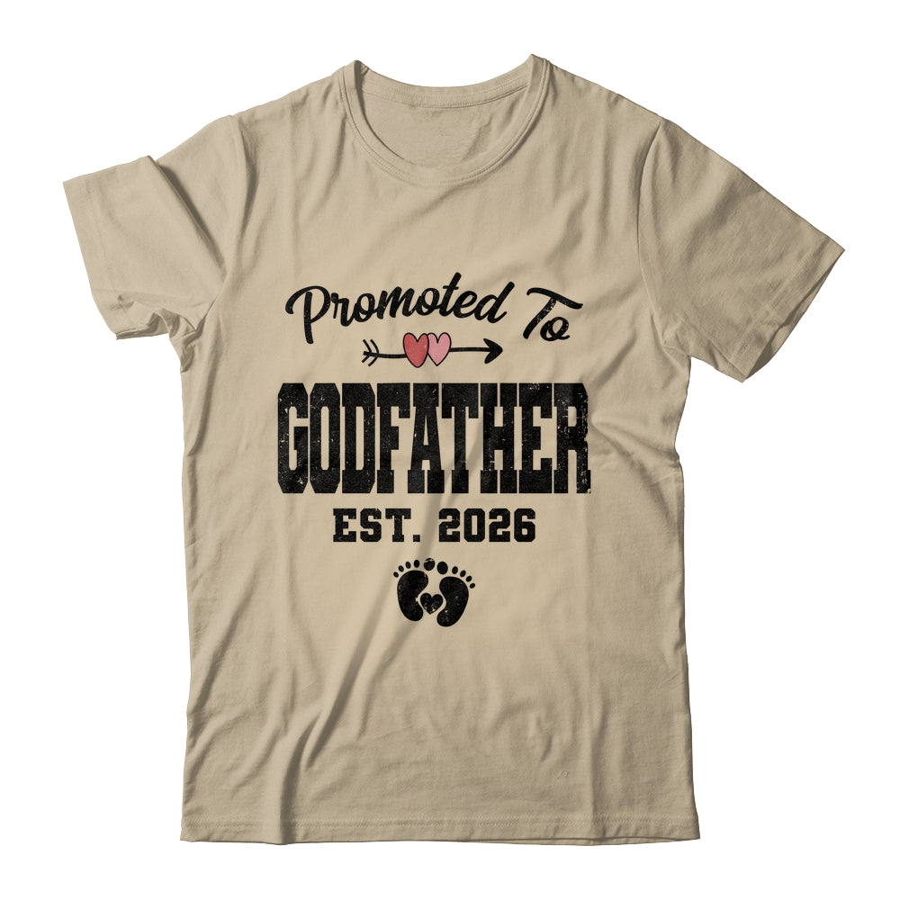 Promoted To Godfather Est 2026 First Time Fathers Day Shirt & Hoodie | siriusteestore