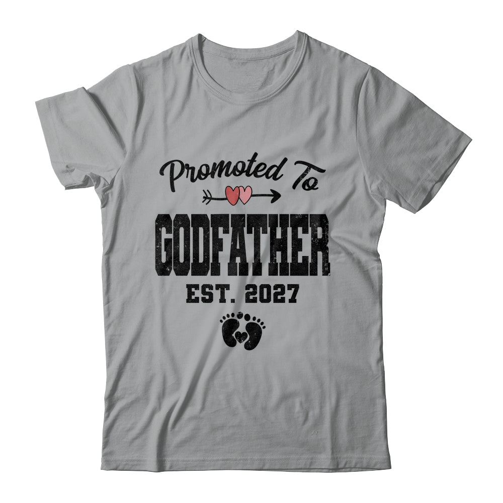 Promoted To Godfather Est 2027 First Time Fathers Day Shirt & Hoodie | siriusteestore