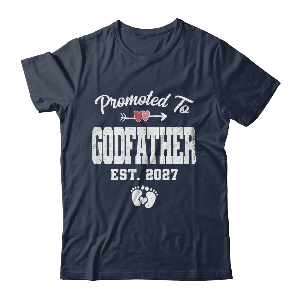 Promoted To Godfather Est 2027 Funny First Time Fathers Day Shirt & Hoodie | siriusteestore