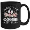 Promoted To Godmother 2026 First Time Floral New Godmother Mug | siriusteestore