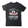 Promoted To Godmother 2026 First Time Floral New Godmother Shirt & Hoodie | siriusteestore