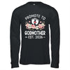 Promoted To Godmother 2026 First Time Floral New Godmother Shirt & Hoodie | siriusteestore