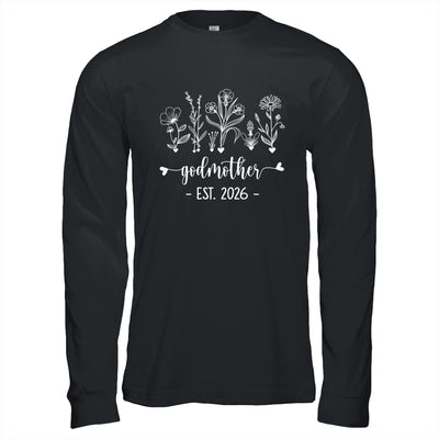 Promoted To Godmother 2026 Pregnancy Announcement Floral Shirt & Hoodie | siriusteestore
