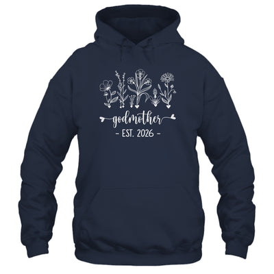 Promoted To Godmother 2026 Pregnancy Announcement Floral Shirt & Hoodie | siriusteestore