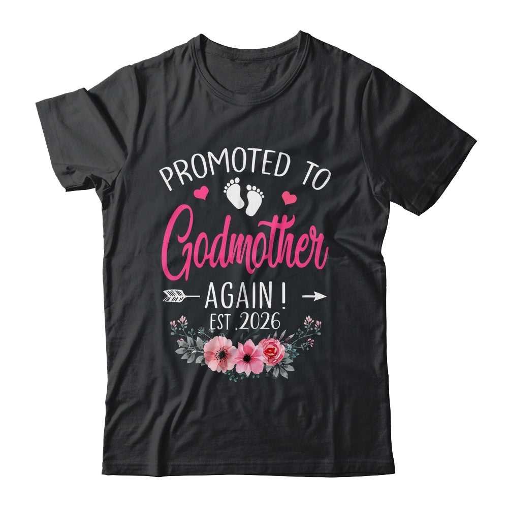 Promoted To Godmother Again Est 2026 Mothers Day Shirt & Tank Top | siriusteestore