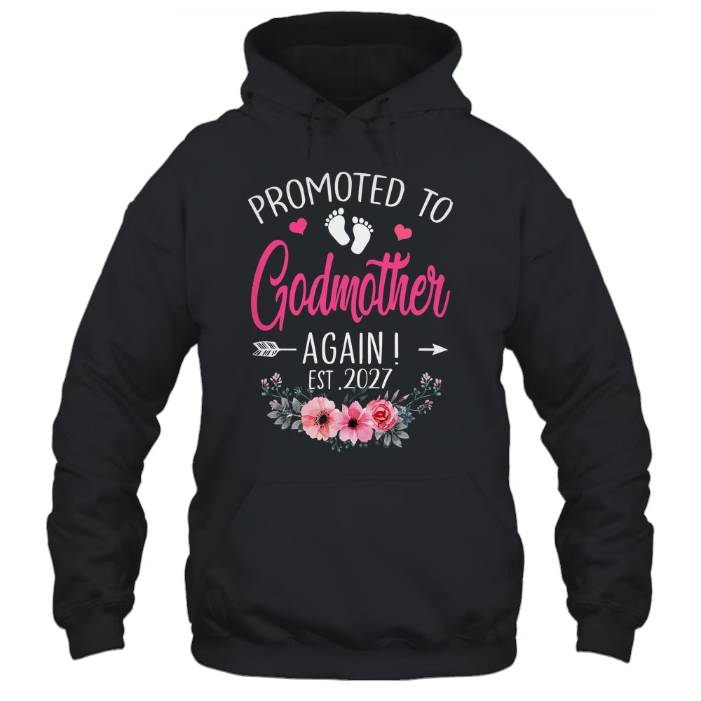 Promoted To Godmother Again Est 2027 Mothers Day Shirt & Tank Top | siriusteestore