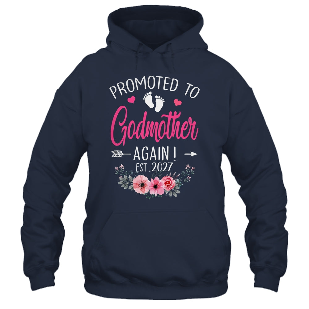 Promoted To Godmother Again Est 2027 Mothers Day Shirt & Tank Top | siriusteestore