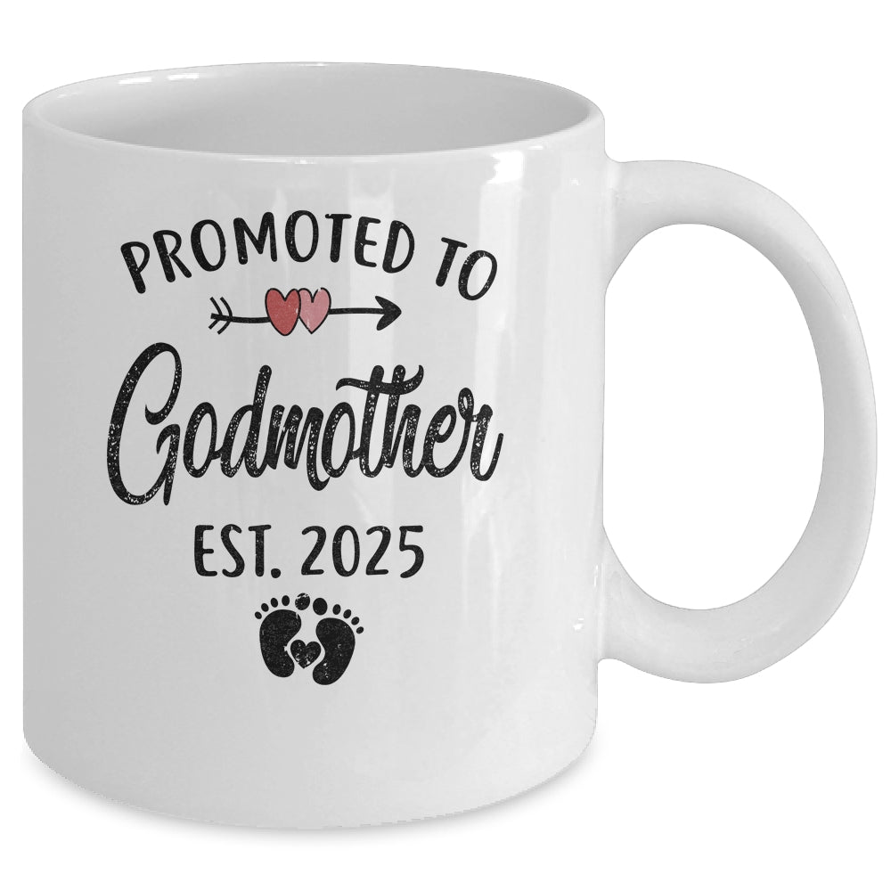 Promoted To Godmother Est 2025 First Time Mothers Day Mug | siriusteestore